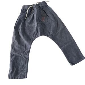 Kiabi Chambray Harem Pants - 18 Months - Shark Embroidered